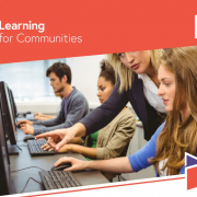 learning for communities poster showing people at a computer