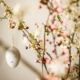 white round ornament on brown stem